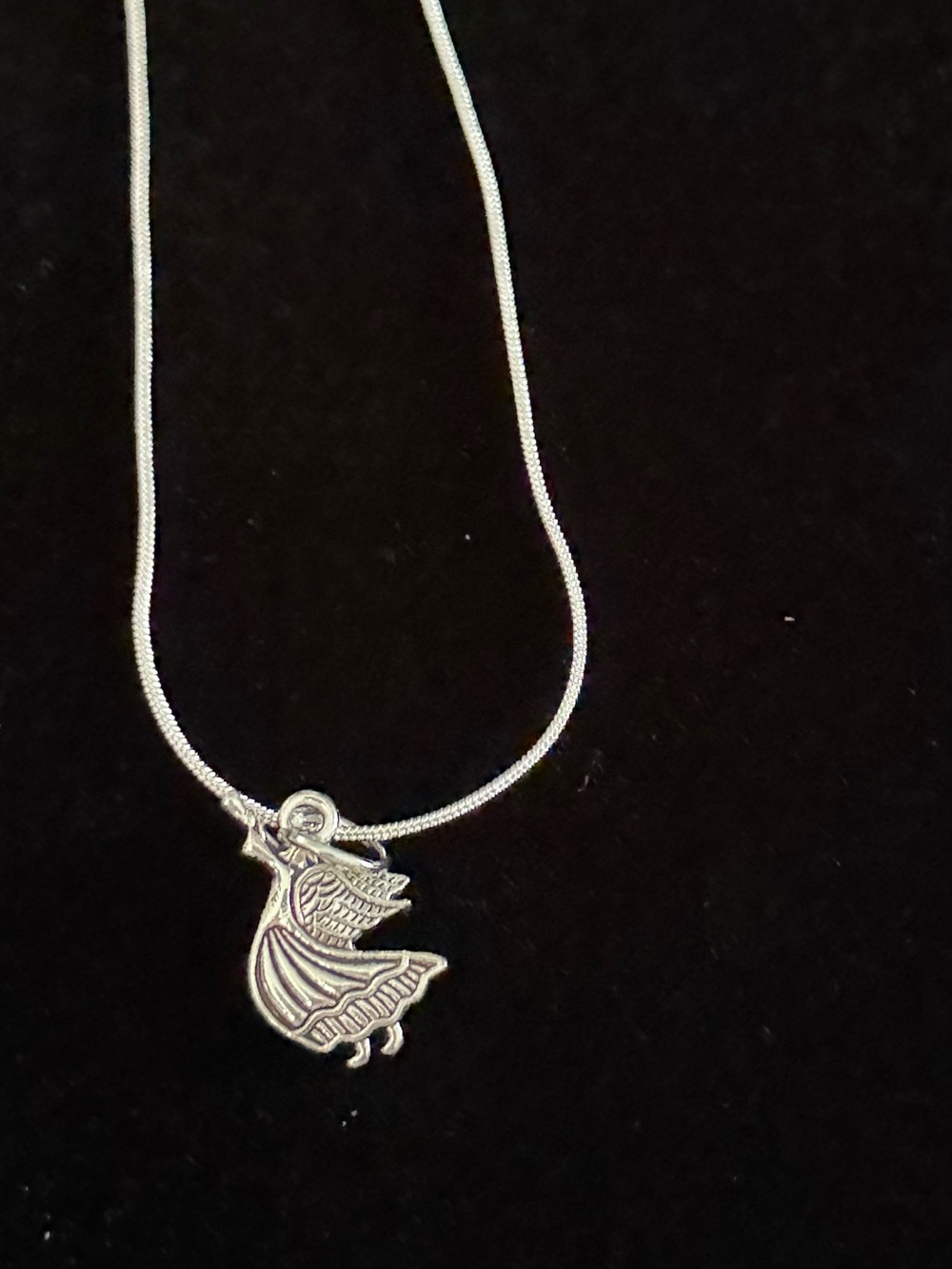 Silver Angel Pendant Necklace - Women Jewelry